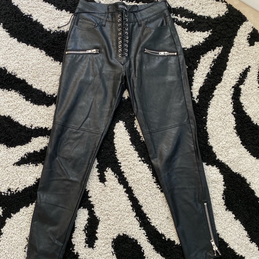 dollskill current mood faux leather pants 🖤